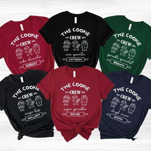Custom Cookie Crew Matching Family Christmas Shirts - Personalized Shirt